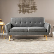 Dark Gray Fabric Couch - Stylish & Comfortable
