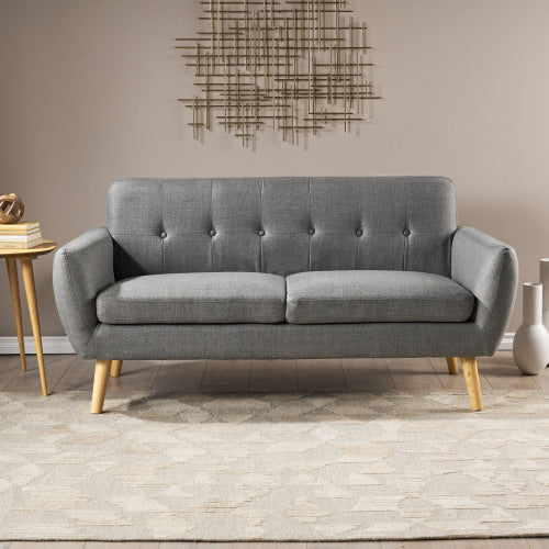 Dark Gray Fabric Couch - Stylish & Comfortable