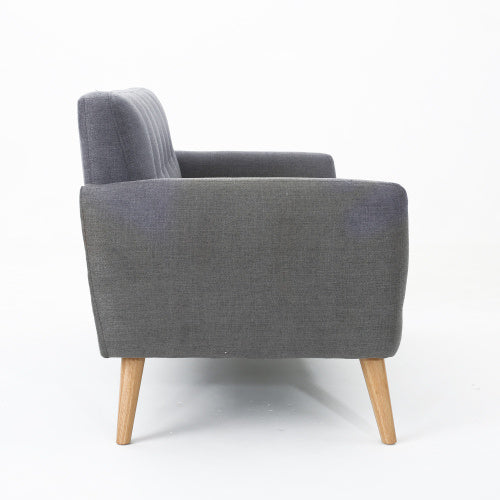 Dark Gray Fabric Couch - Stylish & Comfortable