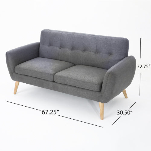 Dark Gray Fabric Couch - Stylish & Comfortable