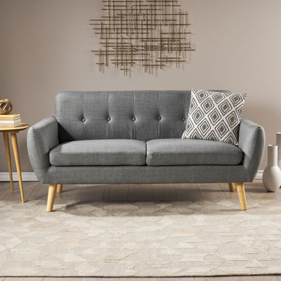 Dark Gray Fabric Couch - Stylish & Comfortable