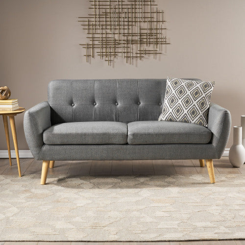 Dark Gray Fabric Couch - Stylish & Comfortable