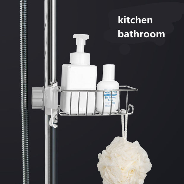 djustable Sink Drain Rack Sponge Storage Faucet Holder Soap Drainer Shelf Basket Organizer Kitchen Bathroom Accessories 